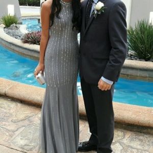 Sequin prom dress mermaid style bottom